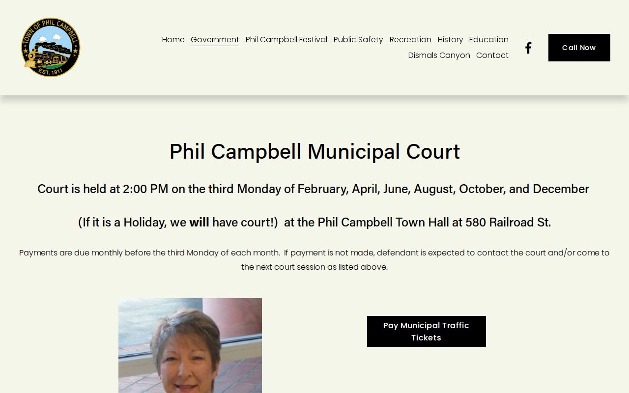 Phil Campbell criminal court records municipal calendar in Franklin County
